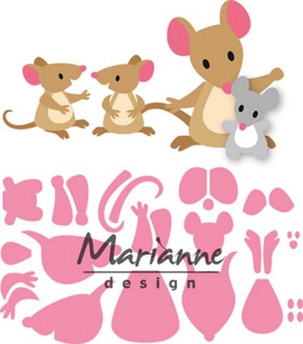 Marianne Design -  Collectables - Eline`s muizenfamilie (COL1437)*