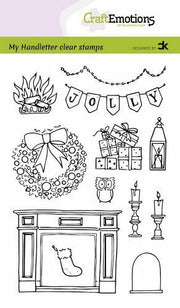 CraftEmotions clearstamps A6 - handletter - X-mas decorations 2 (Eng) Carla Kamphuis (130501/2203) (AFGEPRIJSD)