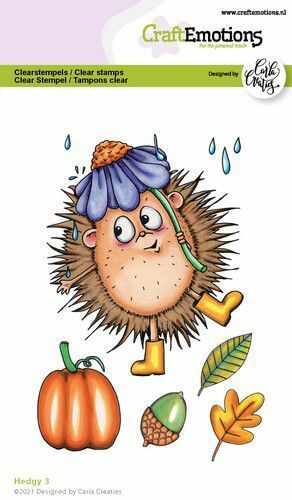 CraftEmotions clearstamps A6 - Hedgy 3 Carla Creaties (130501/1518) (AFGEPRIJSD)