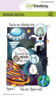 CraftEmotions clearstamps A6 - Space 2 Carla Creaties (130501/1502) (AFGEPRIJSD)