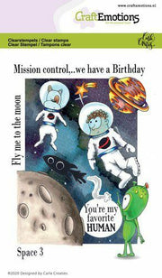 CraftEmotions clearstamps A6 - Space 3 Carla Creaties (130501/1503) (AFGEPRIJSD)
