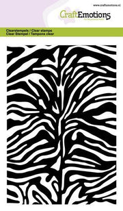 CraftEmotions clearstamps A6 - tijger-zebra print GB (130501/1313)  (AFGEPRIJSD)
