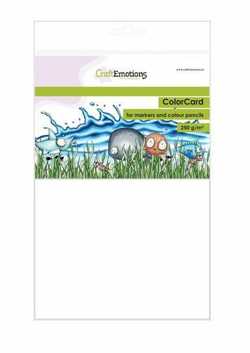 CraftEmotions ColorCard - kleurpapier voor markers wit 12 vl A5 - 250 gr (001286/2320)