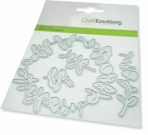CraftEmotions Die - border rond Eucalyptus Card 11x9cm -cm -cm (115633/0450) (AFGEPRIJSD)