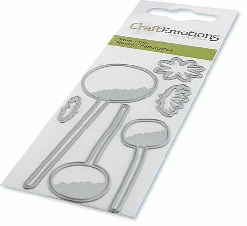 CraftEmotions Die - droogbloemen - papaverbollen Card 5x10cm (115633/0273) (AFGEPRIJSD)