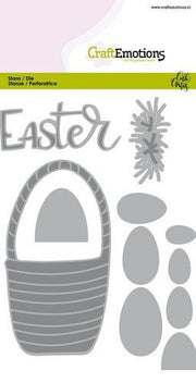 CraftEmotions Die - Easter - paasmandmet eieren Card 10,5x14,8cm Carla Creaties (115633/0527) (AFGEPRIJSD)