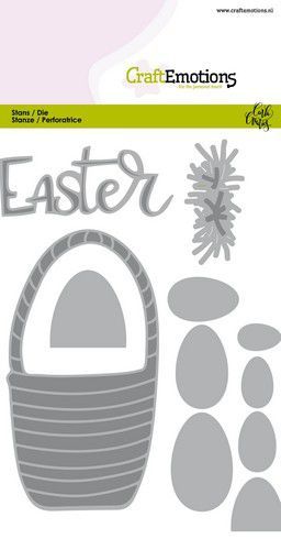 CraftEmotions Die - Easter - paasmandmet eieren Card 10,5x14,8cm Carla Creaties (115633/0527) (AFGEPRIJSD)