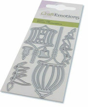 CraftEmotions Die - elfen - lantaarns Card 5x10cm (115633/0280) (AFGEPRIJSD)