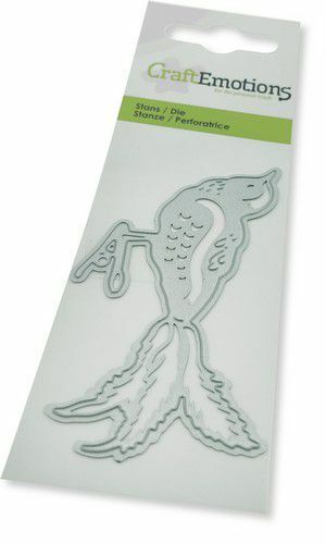 CraftEmotions Die - Kerstboom vogel Card 5x10cm (AFGEPRIJSD)