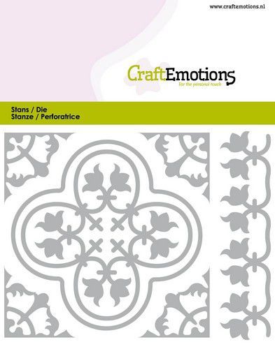 CraftEmotions Die - Tegel 2 Card 11x9cm - 82 mm (115633/0826) (AFGEPRIJSD)