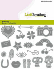 CraftEmotions Die - Trendy booklet -card decorations Card 11x9cm - 82 mm (115633/0836) (AFGEPRIJSD)