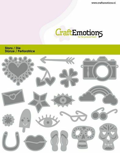 CraftEmotions Die - Trendy booklet -card decorations Card 11x9cm - 82 mm (115633/0836) (AFGEPRIJSD)