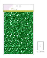 CraftEmotions glitterkarton 5 vel kerstgroen +/- 29x21cm 220gr (001290/2105)