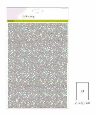 CraftEmotions glitterpapier 5 vel babyblauw  +/- 29x21cm 120gr (001290/0110)