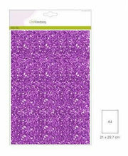 CraftEmotions glitterpapier 5 vel paars +/- 29x21cm 120gr (001290/0130)
