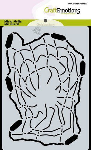 CraftEmotions Mask stencil Ocean kapot visnet A6 Carla Creaties (185070/0125) (AFGEPRIJSD)