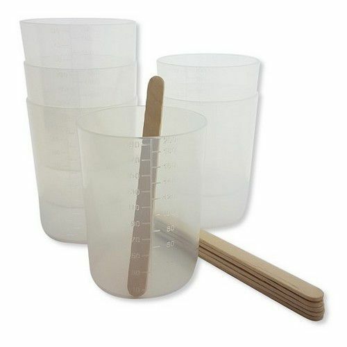 Hobbyhoek Mengbekers met schaalverdeling 200ml 6 Stuks  (HH0103)