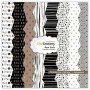 CraftEmotions Paper pad New York - bruin 24 vl 30,5x30,5cm 12 inch (118040/3003)
