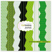 CraftEmotions Paper pad Stockholm - groen 24 vl 30,5x30,5cm 12 inch (118040/3004)