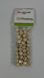 Craftemotions Ronde houten kraal, naturel 10mm 56 st. (810100/0010)