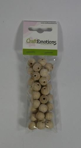 Craftemotions Ronde houten kraal, naturel 12mm 35 st. (810100/0012)