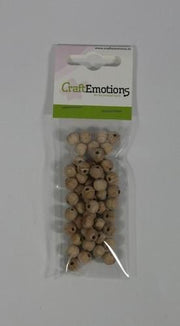 Craftemotions Ronde houten kraal, naturel 8mm 100 st. (810100/0008)