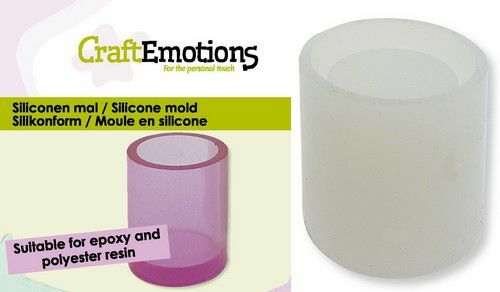 CraftEmotions Siliconen mal bakje - cilinder 6x5cm (114779/0310)