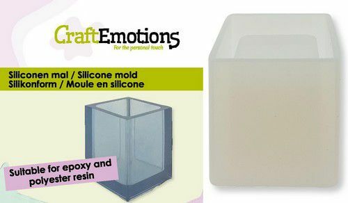 CraftEmotions Siliconen mal bakje - rechthoek 6x5cm (114779/0320)
