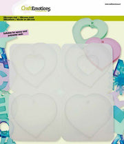 CraftEmotions Siliconen mal decoratie hanger hart - hart open 16x15cm (114779/0130)