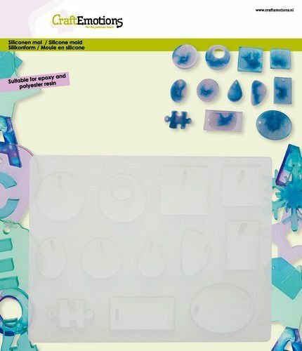 CraftEmotions Siliconen mal hangers 2 15x11cm  (114779/0020)