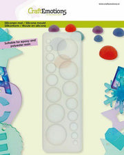 CraftEmotions Siliconen mal plakstenen - halve bol 8 formaten 4,5x13,5cm (114779/0040