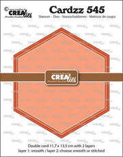 Crealies Cardzz Dubbele kaart Zeshoek 11,7x13,5cm (CLCZ545) *