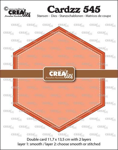 Crealies Cardzz Dubbele kaart Zeshoek 11,7x13,5cm (CLCZ545) *