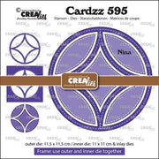 Crealies Cardzz Frame & inlay Nina max. 11,5 x 11,5 cm (CLCZ595) *