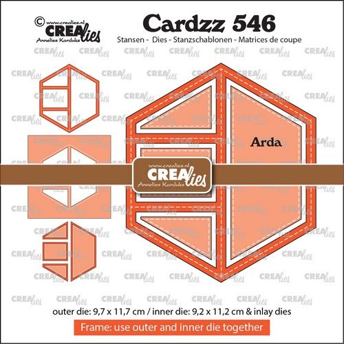 Crealies Cardzz Frame & Inlays Arda  9,7x11,7cm (CLCZ546) *