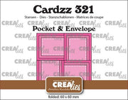 Crealies Cardzz pocket & envelop - rechthoek folded: 6 x 6 cm (CLCZ321) *