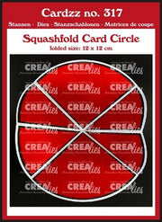 Crealies Cardzz squashfold card - cirkel folded: 12 x 12 cm  (CLCZ317) *