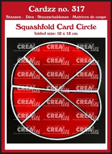 Crealies Cardzz squashfold card - cirkel folded: 12 x 12 cm  (CLCZ317) *