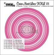 Crealies Crea-nest-dies XXL no. 21 stans rond basis CLNestXXL21 / 2,5 cm - 13,5 cm (115634/0021) *