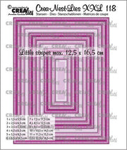 Crealies Crea-nest-dies XXL Rechthoeken CLNestXXL118 12,5x16,5cm (115634/0118) *