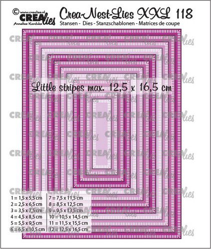 Crealies Crea-nest-dies XXL Rechthoeken CLNestXXL118 12,5x16,5cm (115634/0118) *