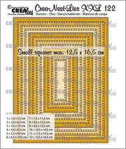Crealies Crea-nest-dies XXL Rechthoeken met vierkante gaatjes CLNestXXL122 max.12,5x16,5cm (115634/0122) *
