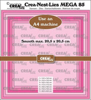 Crealies Crea-Nest-Lies Mega Vierkant glad halve cm For A4 machine: max. 20,5 x 20,5 cm (CLNestMega85) *