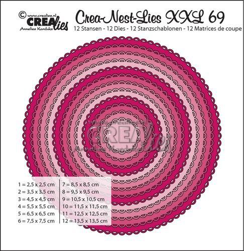 Crealies Crea-Nest-Lies XXL no 69 Circles with open scallop max. 13,5x13,5 cm / CNLXXL69 (115634/0069) *