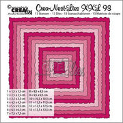Crealies Crea-Nest-Lies XXL no 93 Vierkanten met ruwe randen CLNestXXL93 135 x 135mm (115634/0093) *