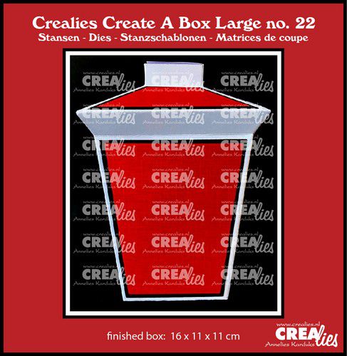 Crealies Create A Box Large Lantaarn finished:16x11x11cm (CCABL22) *