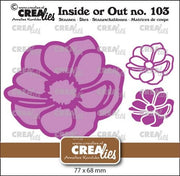 Crealies Inside or Out - Anemoon groot 77x68mm (CLIO103) *