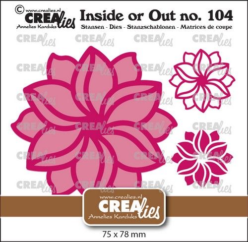 Crealies Inside or Out - Fantasiebloem A groot 75x78mm (CLIO104) *