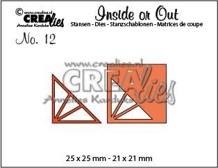 Crealies Insider or Out Corners F driehoek 25 x 25 mm - 21 x 21 mm (CLIO12) *