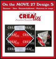 Crealies on the MOVE Design S Drieh. kaart halve diag. vierkanten 10x12/19 cm (CLMOVE27) *